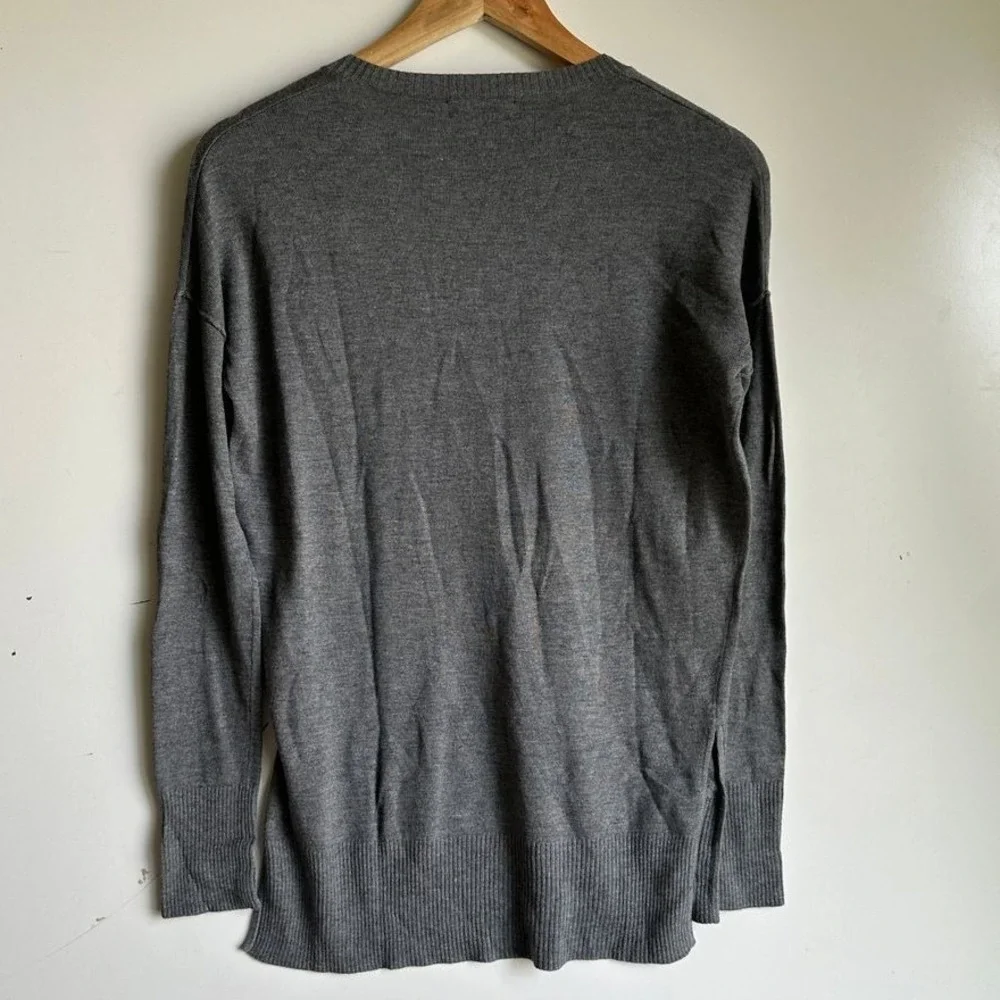 Trouve Cashmere Blend Sweater Gray Knit XS‎ Cabincore Academia Preppy NWOT